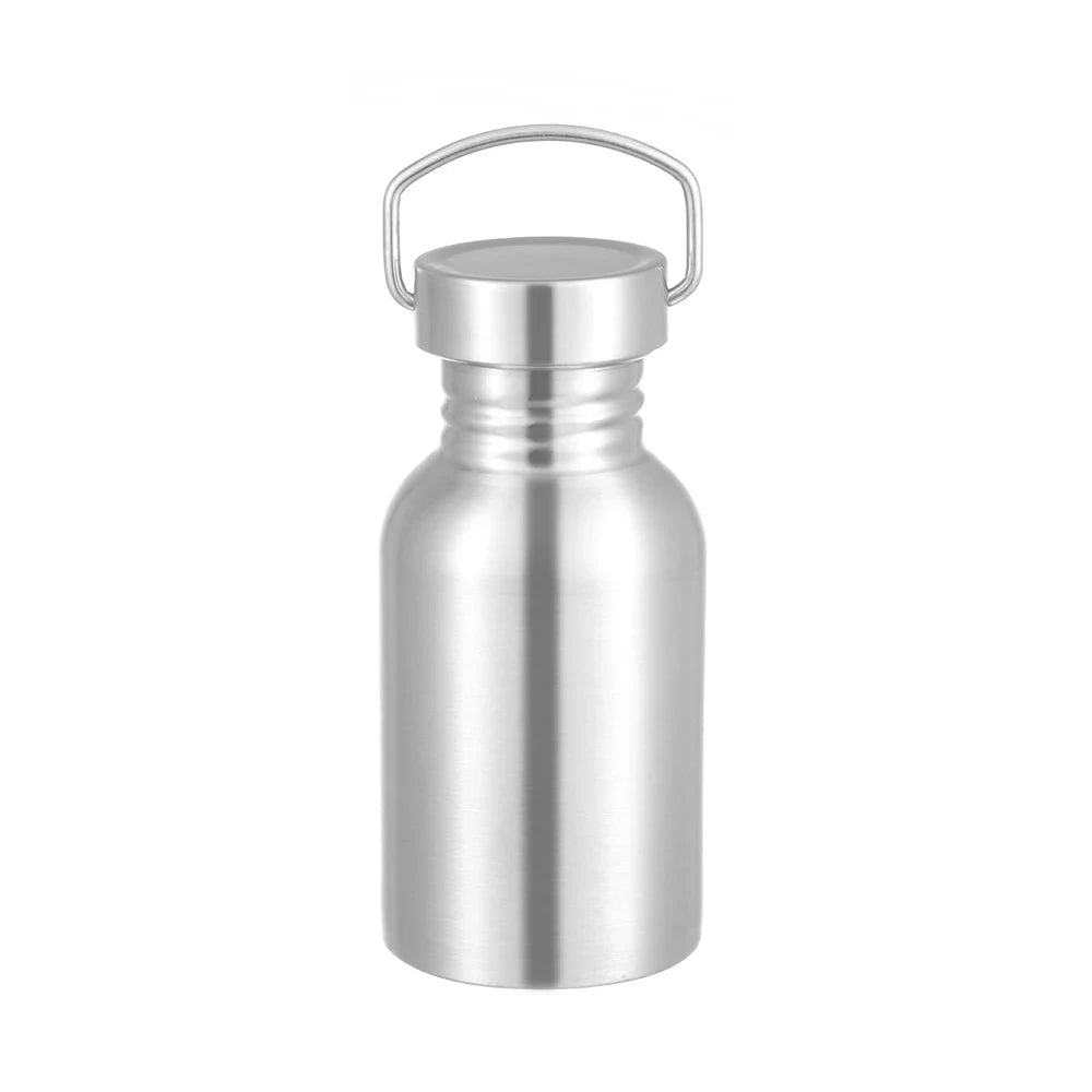 Stainless Steel  Sports Fitness Bicycle Water Bottle Leak-Proof Bottle Single Walled Insulated Metal Flask GlowCart
