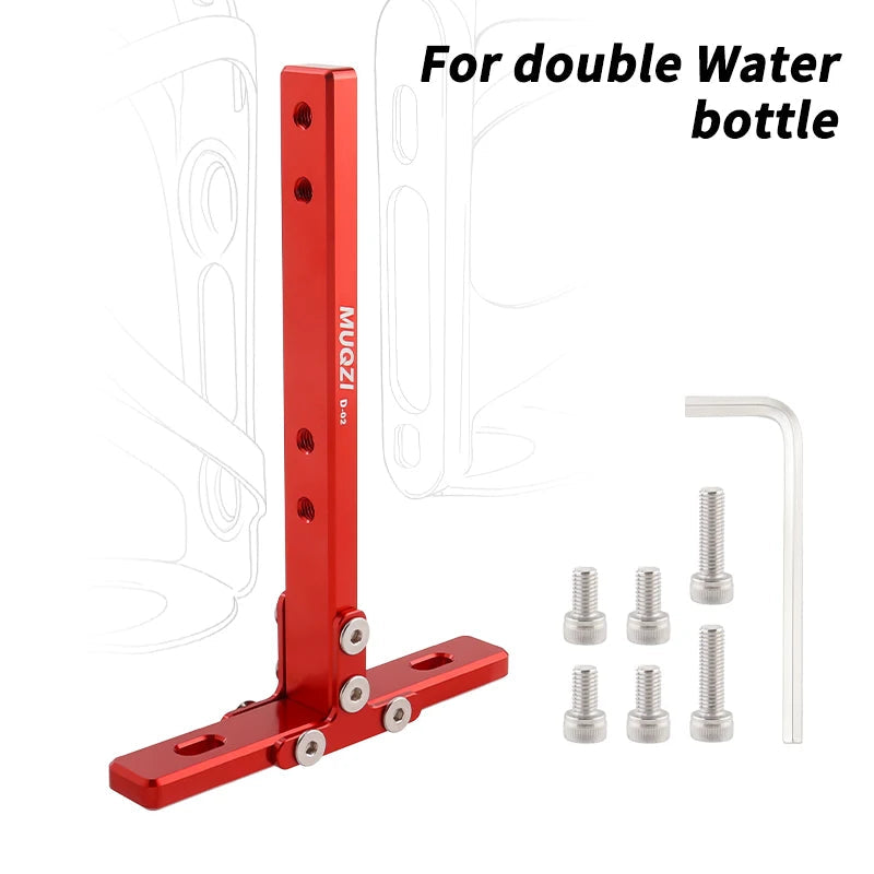 MUQZI Bottle Cage Adapter Folding Bike Water Bottle Cage Mounting Base Adjustable Bottle Mount Holder GlowCart