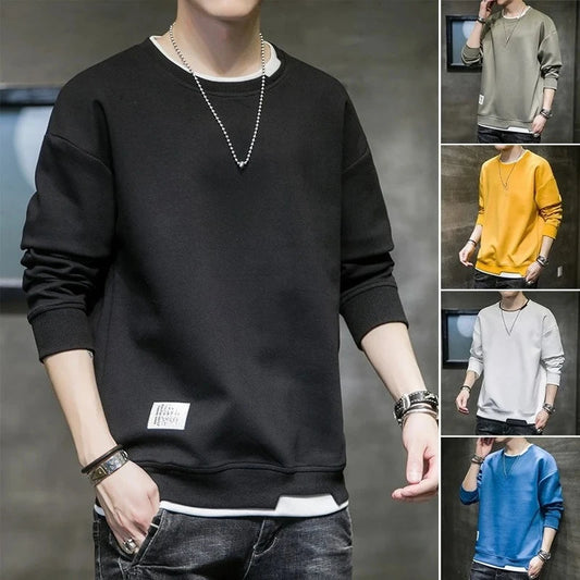 Spring and Autumn Casual Long Sleeved Mens T Shirts Harajuku GlowCart
