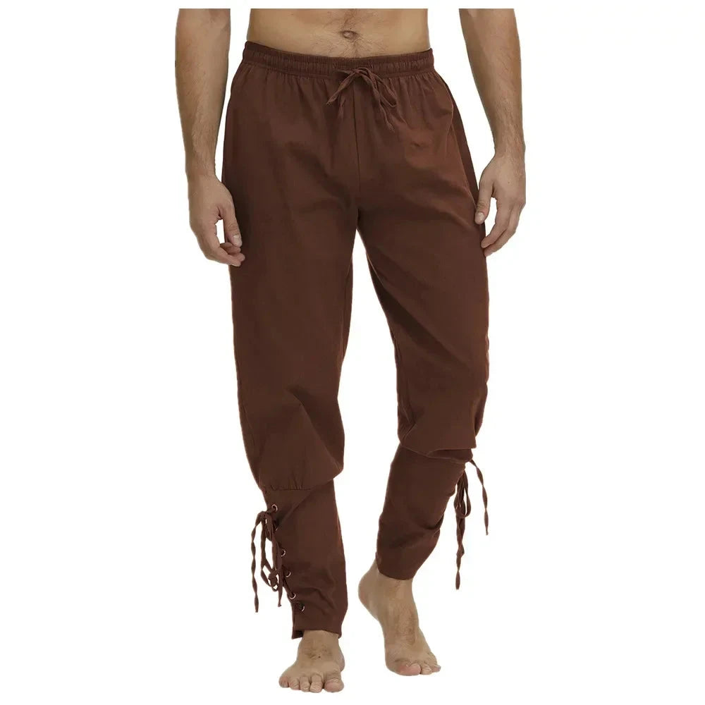 Drawstring Pirate Pant Viking Costume for Men Renaissance GlowCart