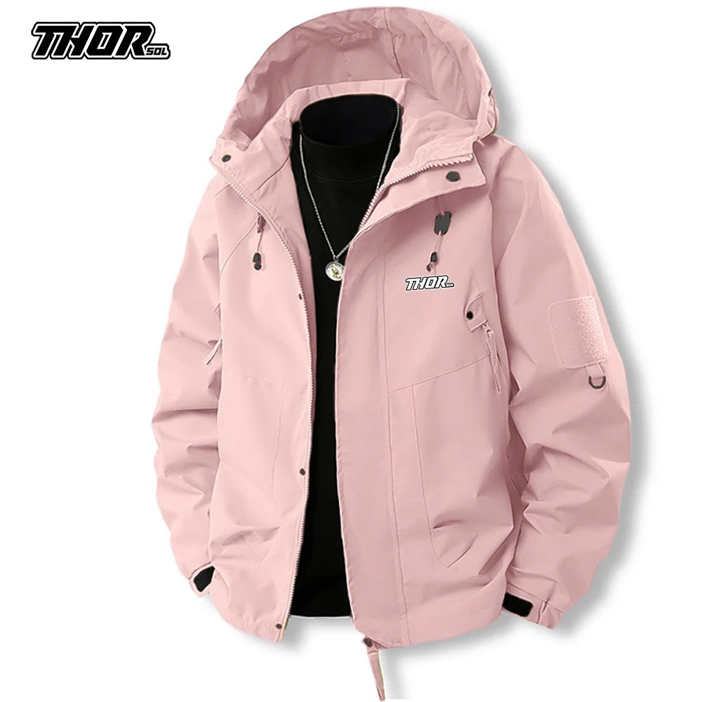 THORSOL Bike Windbreaker Cycling Men's MTB Jackets Motocross Mountain Bicycle Clothing Chaqueta Deportiva Outdoor Cycle Raincoat GlowCart