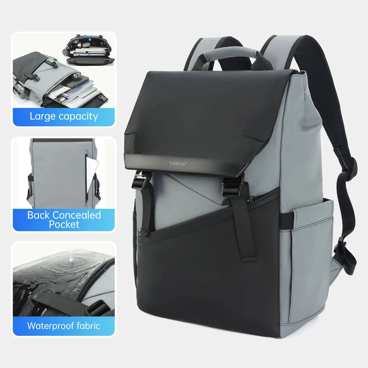 Tigernu Men Backpacks For School Bags Male Korean Style GlowCart