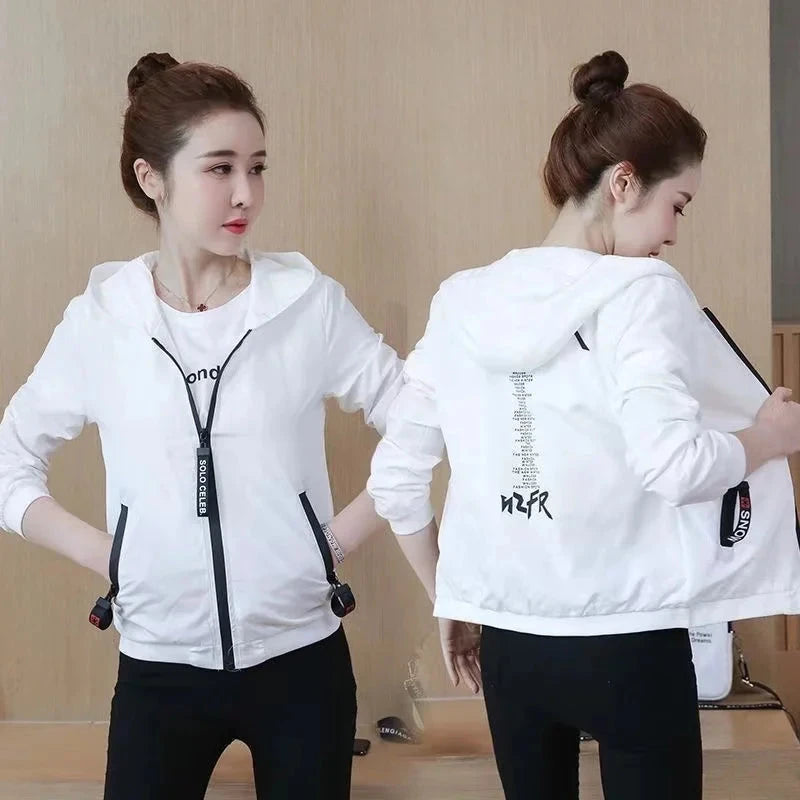 Women's Windbreaker Spring 2024 New Casual Thin Coat Women GlowCart