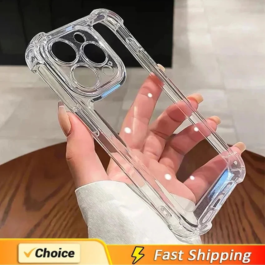 Shockproof Silicone Clear Phone Case For iPhone 13 11 12 14 GlowCart