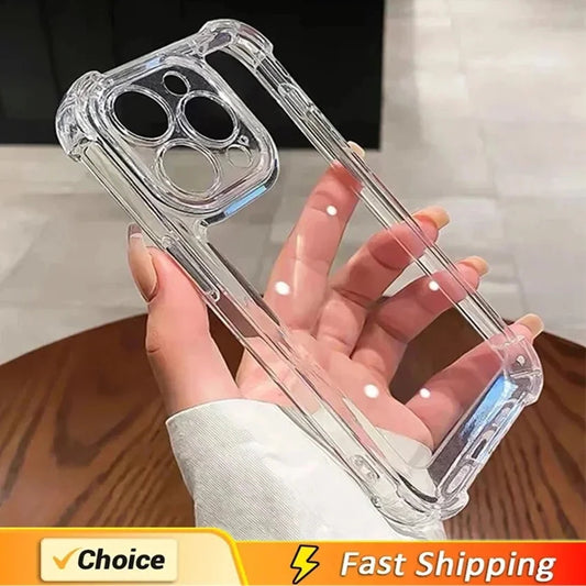 Shockproof Silicone Clear Phone Case For iPhone 13 11 12 14 GlowCart