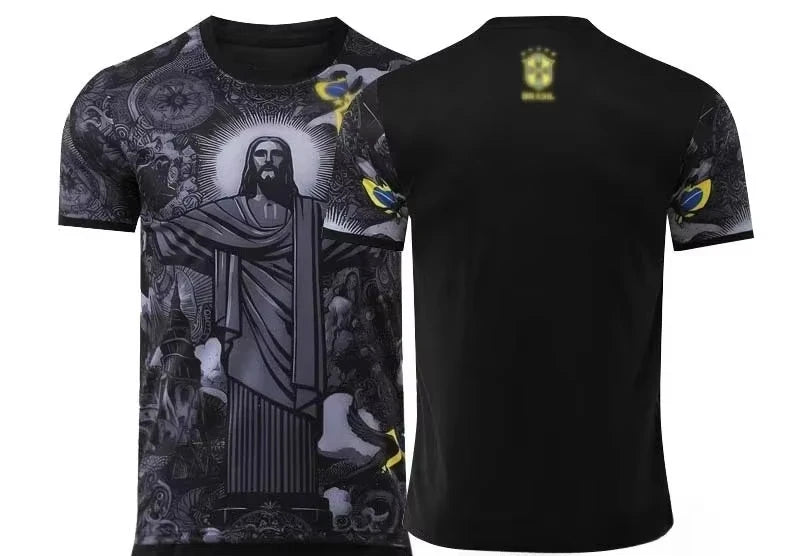 25 New Football Training T-Shirt Special Edition Brazilian Jesus Redeemer 3D Print Quick Dry Breathable Sports Short Sleeve Tops GlowCart