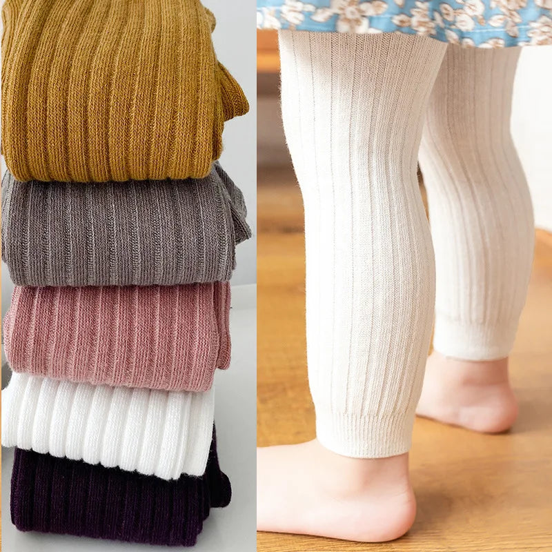 1-6 Years Girls Toddler Baby Basic Ribbed Sweater and Leggings Footless Tights Kids Little Girls Dress Bottom Top Pants GlowCart