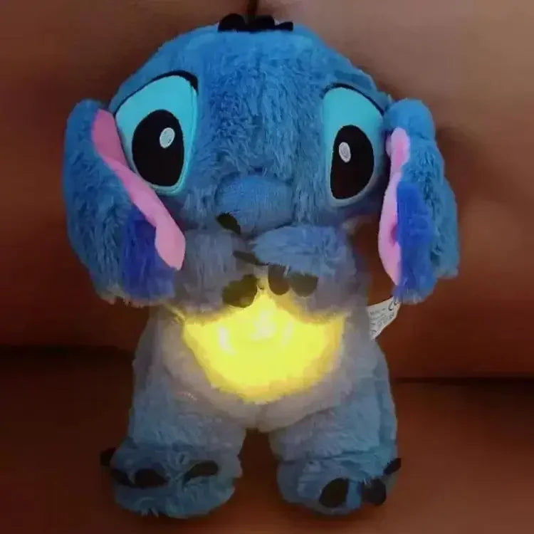 Stitch Plush Doll Breathing Light Child Soothes Toys Pink