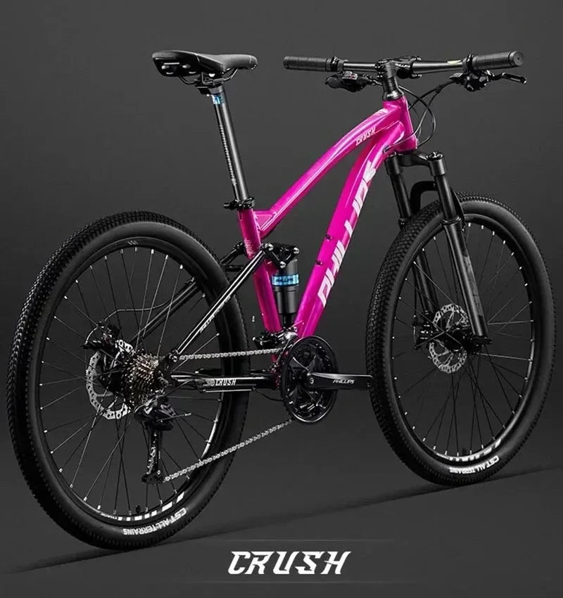 Downhill Full Suspension Mountain Bicycle 24/26/27.5inch Soft Tail Dual Shock Absorber Mountain Bike Cross Country DH Bike GlowCart