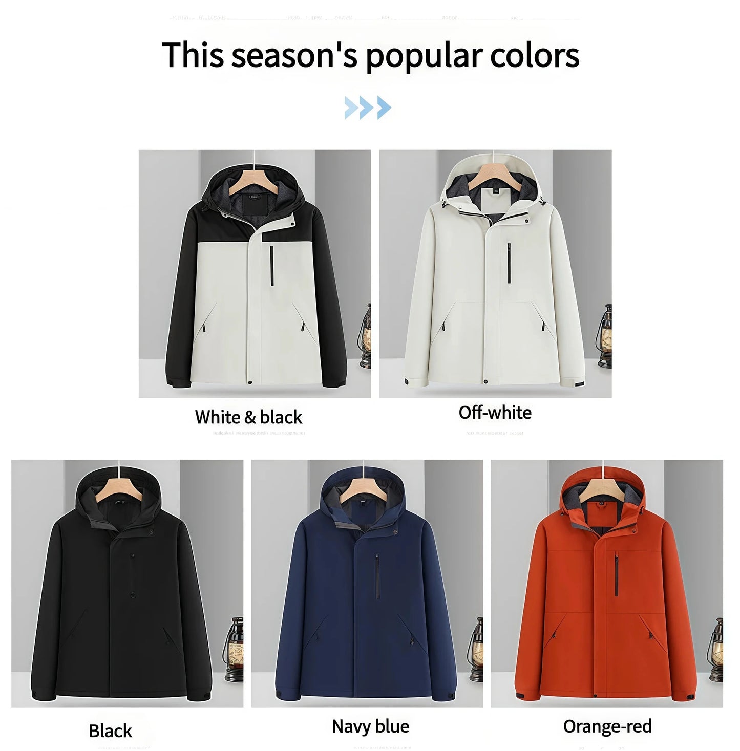 Men's Ski Jacket Waterproof 3 in 1 Winter Coat with Fleece GlowCart