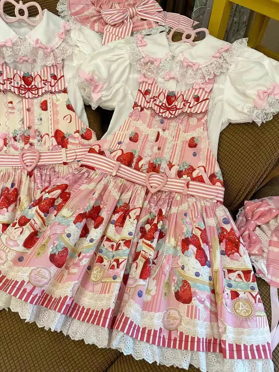 MAGOGO Victorian Sweet Lolita Jsk Dress Cute Striped GlowCart