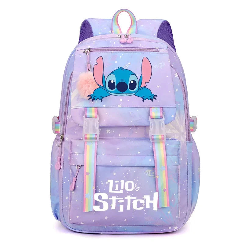 Cartoon Lilo Stitch Printed Backpack Teenger Girl Boy Schoolbag Kawaii Student Children Schoolbag Laptop Bookbag Travel Bag GlowCart