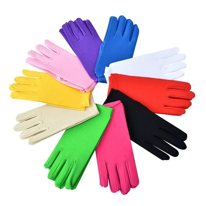 Woman Gloves for Summer Satin Sunscreen  Female Thin Solid GlowCart