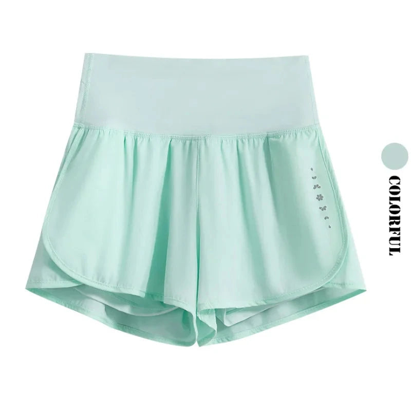 DRUR Women Yoga Shorts High Waist Double Layer Running Gym Shorts With Pocket Summer Sportswear Fitness Clothes Jogger Short New GlowCart