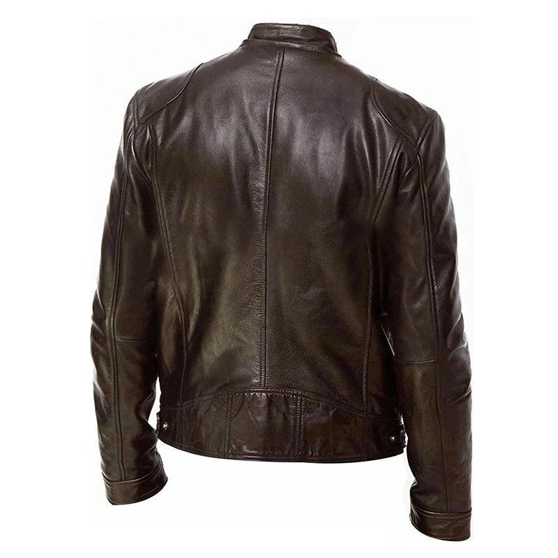 2024 Motorcycle Leather Jackets Man Casual Fashion GlowCart