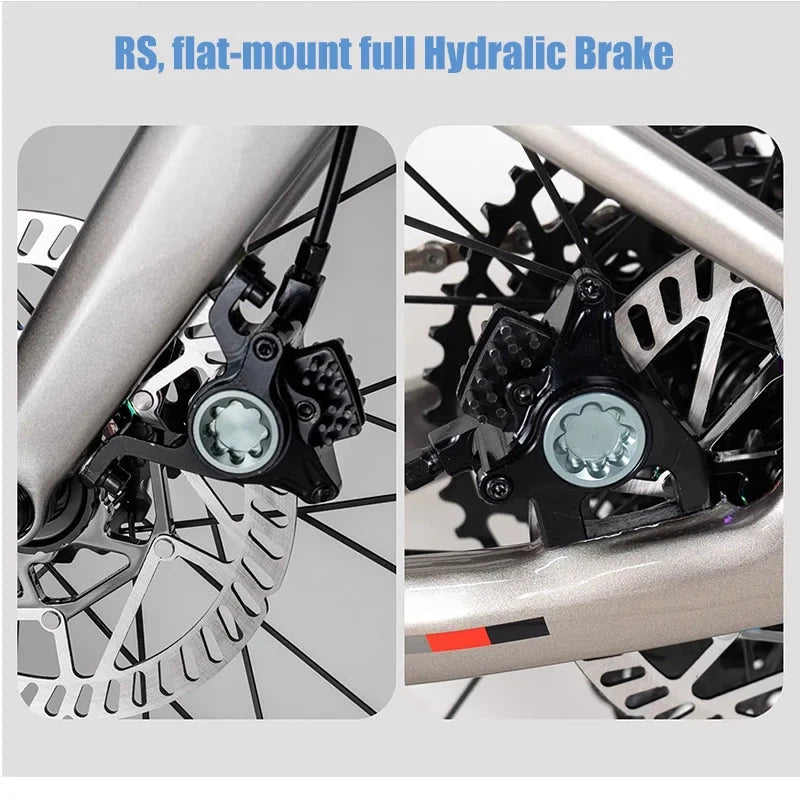 2025 New Carbon Fiber Wireless Gravel V3 Road Bike WheelTop EDS OX-13S Electronic Shifting Bicycle With Straight Handlebar GlowCart