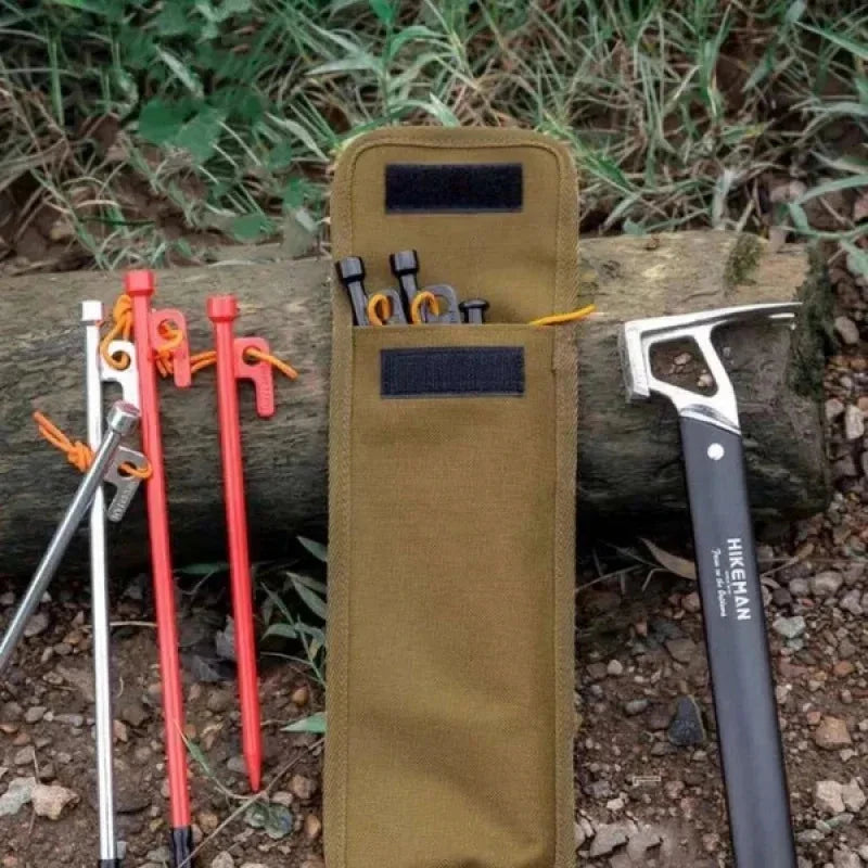Camping Tent Peg Storage Kit – Waterproof Organizer Pouch GlowCart