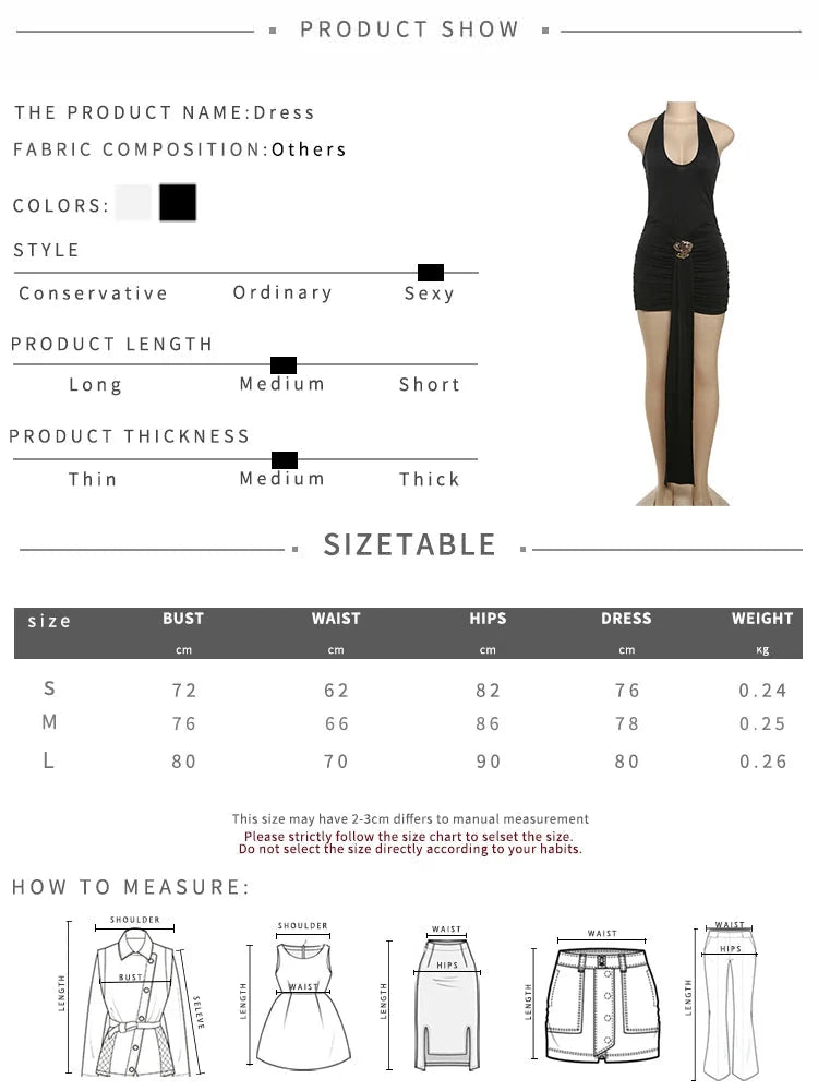 Weird Puss Metal Ribbon Dress Women Y2K Elegant Summer GlowCart