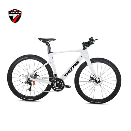 TWITTER GRAVEL-V3 Wheel Peak EDS radio variable 13speed Flat handlebar full carbon fiber gravel road bike hydraulic disc brakes GlowCart