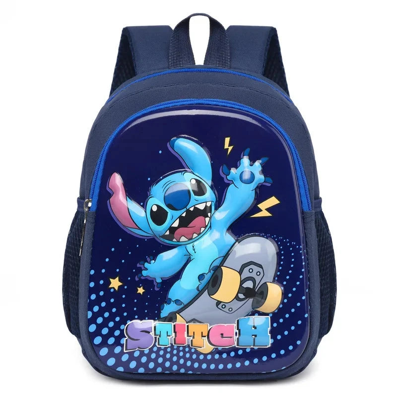 Stitch New Kindergarten Boys and Girls Backpack Daypack Kids Bags Kawaii Female Large Schoolbag Backpack GlowCart
