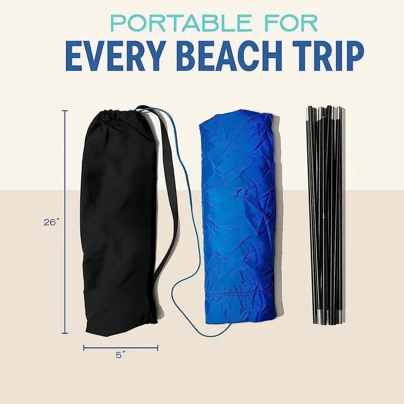 Outdoor Beach Shade UPF50+ Beach Canopy Sun Shade Tent GlowCart