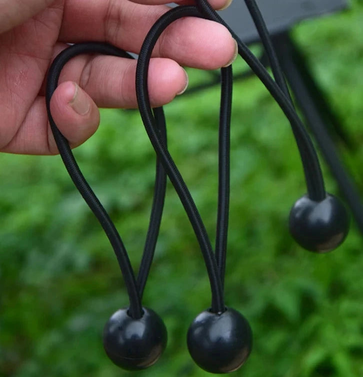 Multi-functional Elastic Tent Fix Cords Black Ball Bungee GlowCart