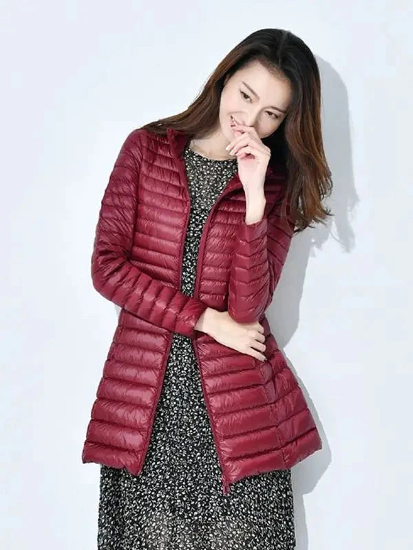 0-10℃ 2024 New Woman Autumn Long Puffy Jackets Ultralight GlowCart