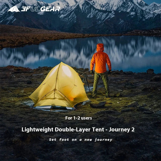 3F UL GEAR 2 Person Camping Tent Ultralight Waterproof GlowCart