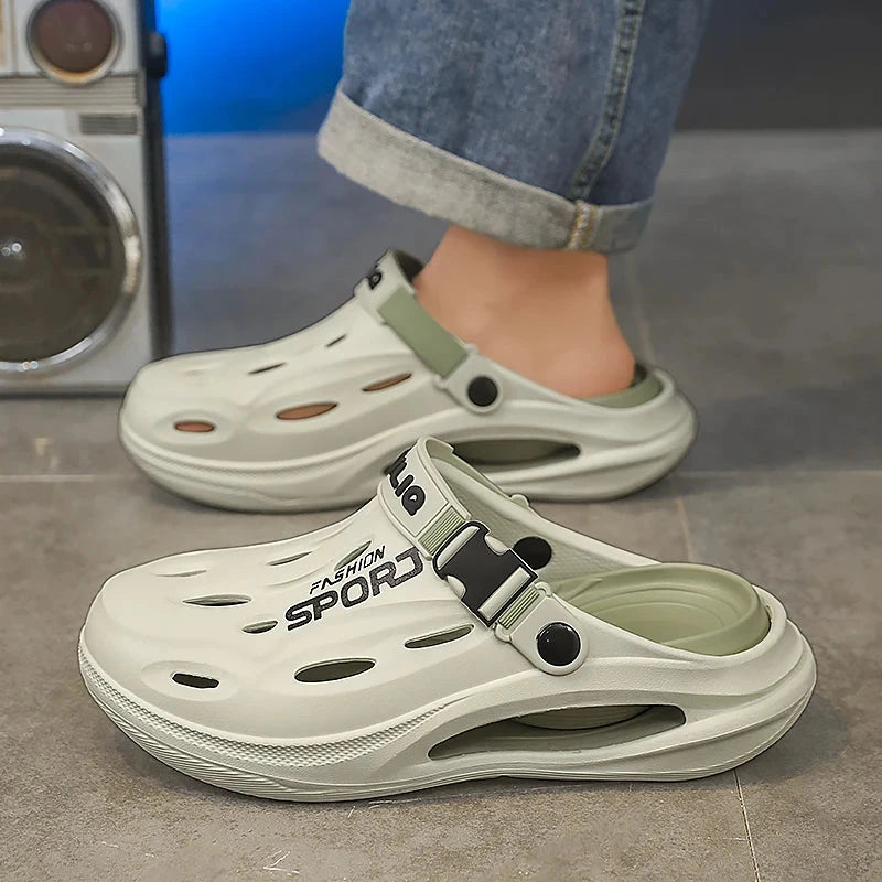 A Pair of Men's New Clogs, Summer New Wear-Resistant, GlowCart