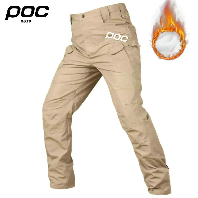 2025 Moto Poc Mountain Bike Waterproof Windproof Pants Men's Winter Cycling Warm Trousers MTB Road Downhill Thermal Long Pants GlowCart