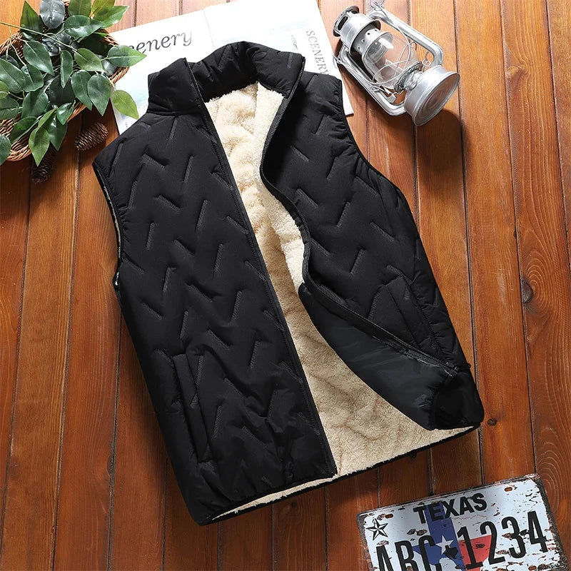 Autumn Winter Fashion Men's Padded Vest Jacket Casual Thick GlowCart