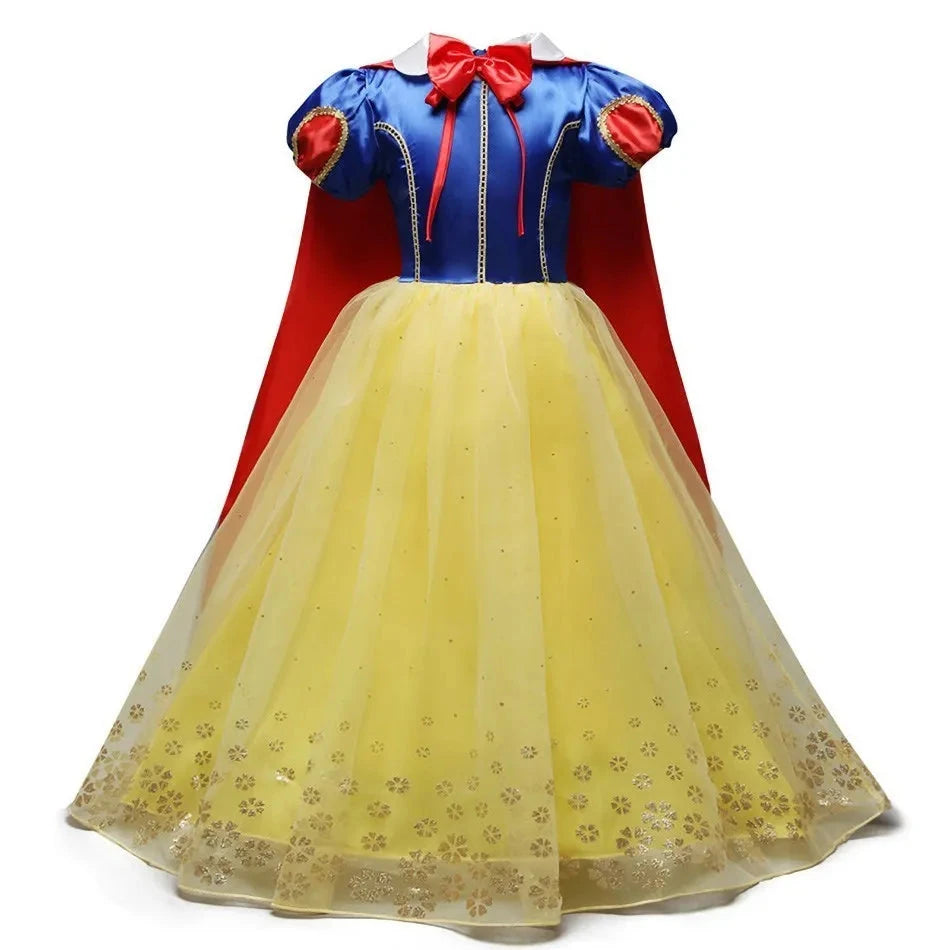 Princess Dress for Girls Elsa Anna Cosplay Costume Kids Jasmine Belle Cinderella Aurora Halloween Christmas Party Elegant Dress GlowCart
