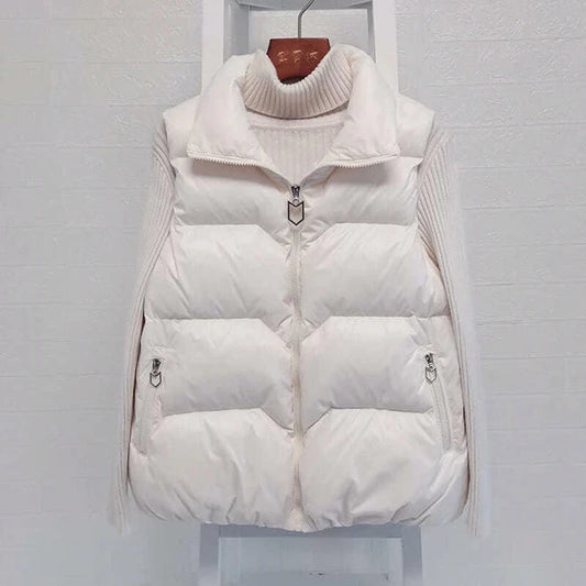 2024 New Autumn Winter Down Cotton Women's Vest Korean Loose GlowCart