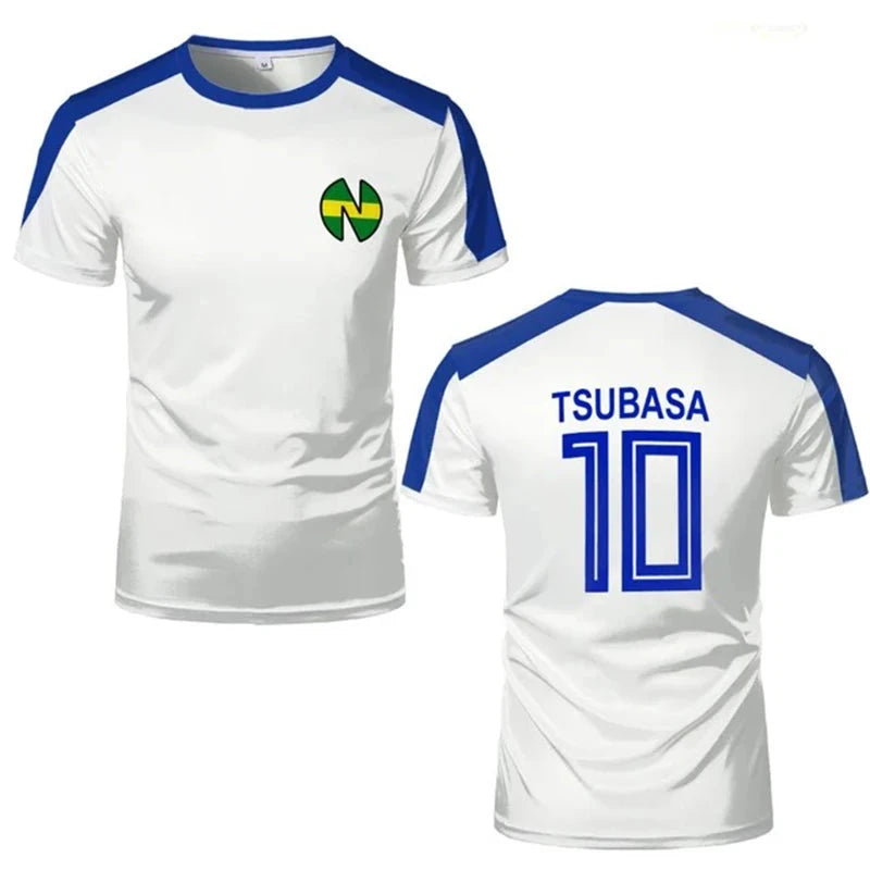 Sports T-shirts For Men Captain Tsubasa Anime Jersey Cosplay GlowCart