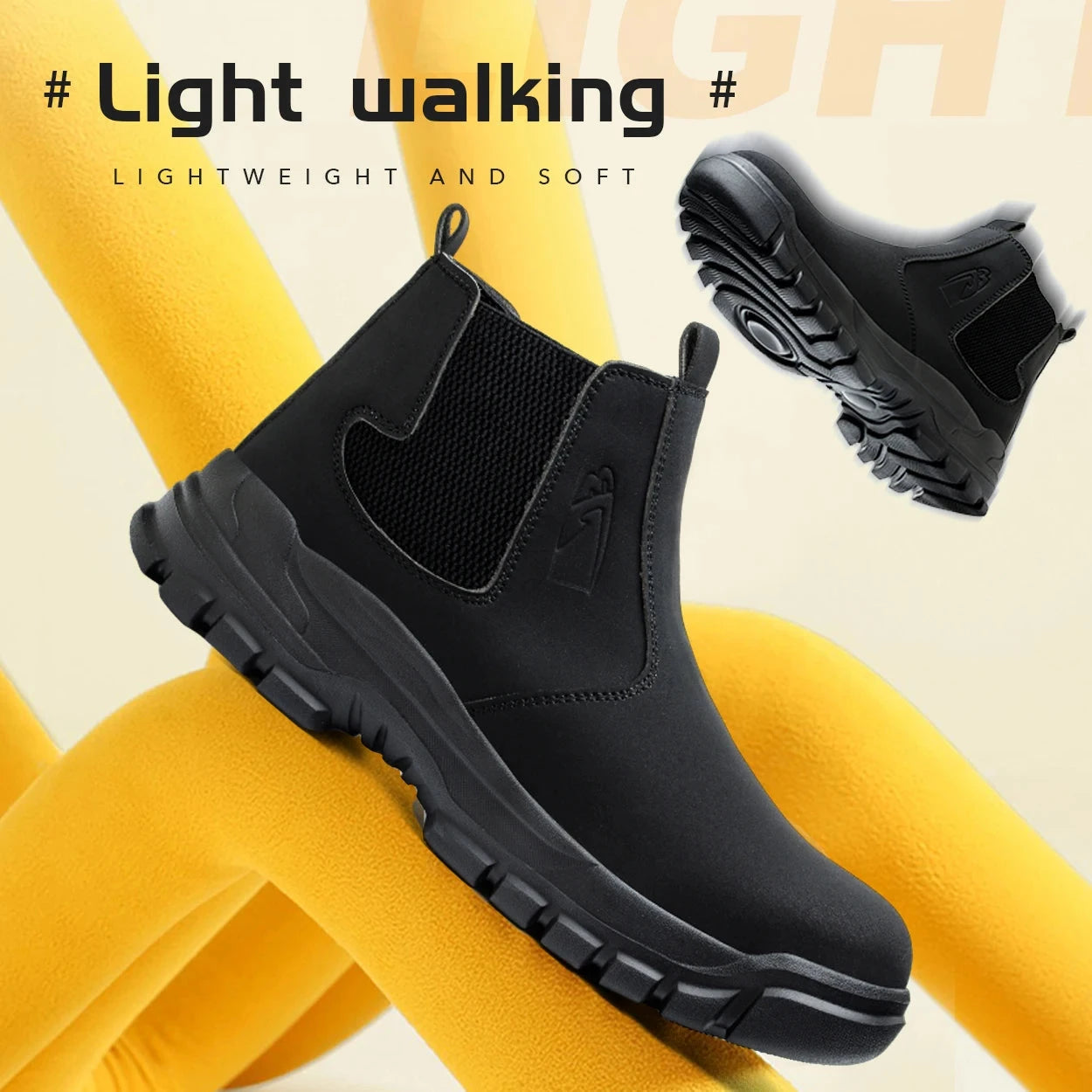 Waterproof Men's Safety Work Boots Steel Toe Shoes Anti GlowCart