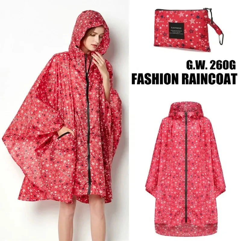 Hooded Rain Poncho Jacket Coat Waterproof Rain Poncho GlowCart