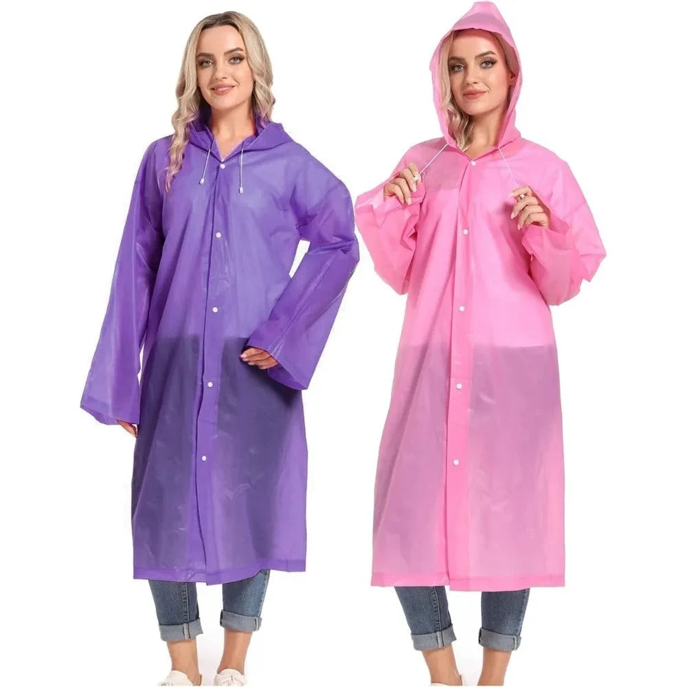 Waterproof Raincoat Outdoor Hiking Portable Adult Poncho GlowCart