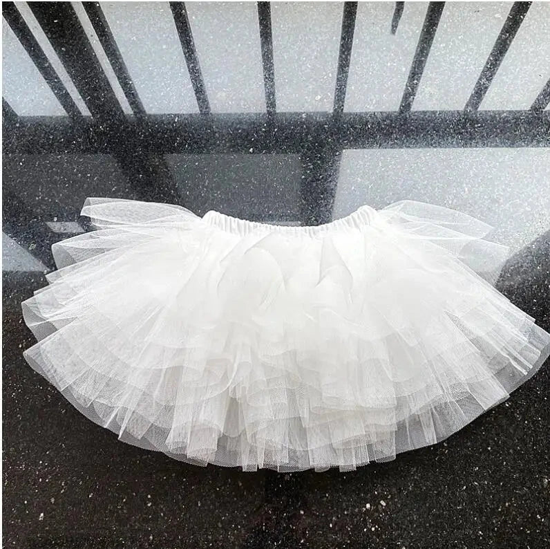 Little Girls Tutu Skirts Black Fluffy Toddler Tulle Princess Ball Gown Pettiskirt Ballet Dance Kids Party/birthday Skirt 1-7T GlowCart