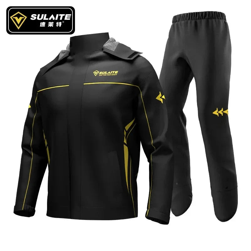 Sulaite Motorcycle Riding Raincoat Outdoor Split Rain Coat GlowCart