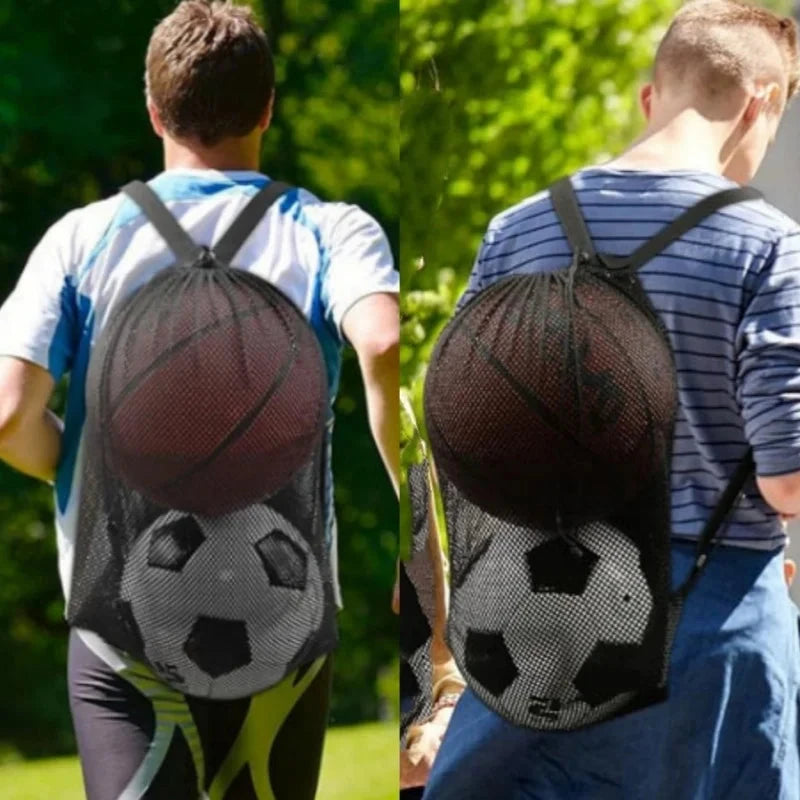 Camping Hiking Travel Drawstring Backpack Mesh Bag Portable GlowCart