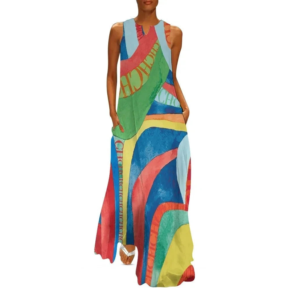 Fashion New Women's Dresses Multicolour Splicing Party GlowCart