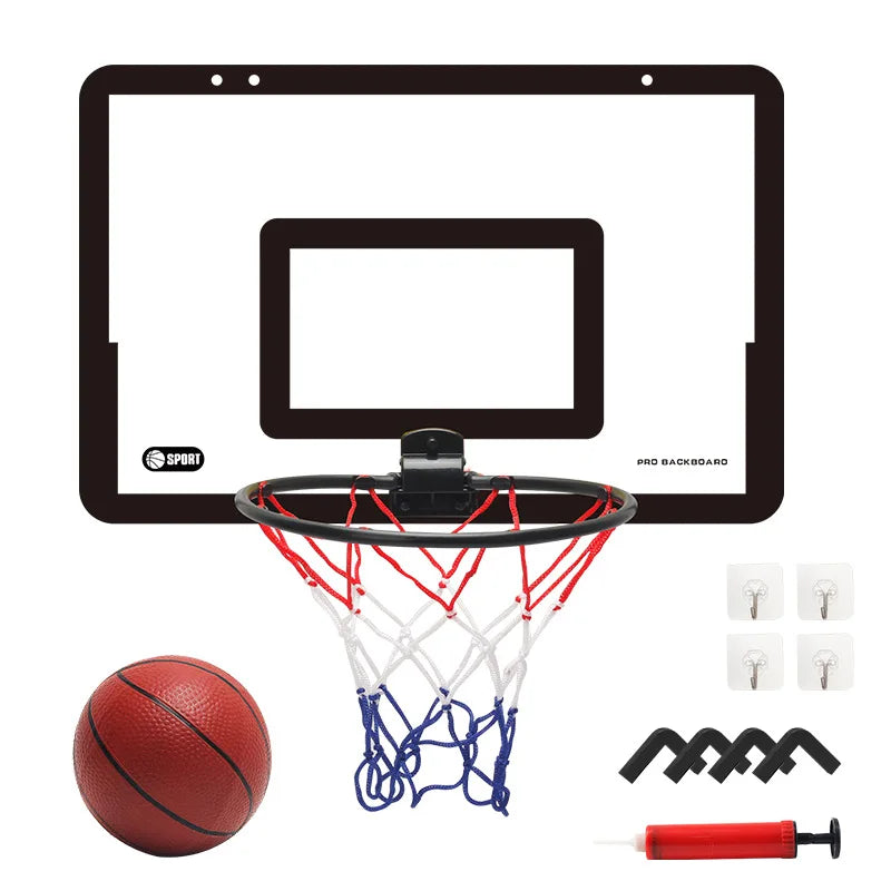 Children's wall mounted silent non porous foldable basketball stand indoor and outdoor activity basketball stand with basketball GlowCart