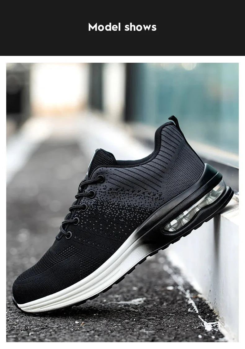 Lightweight Safety Shoes Women Men Air Cushion Work Sneakers GlowCart