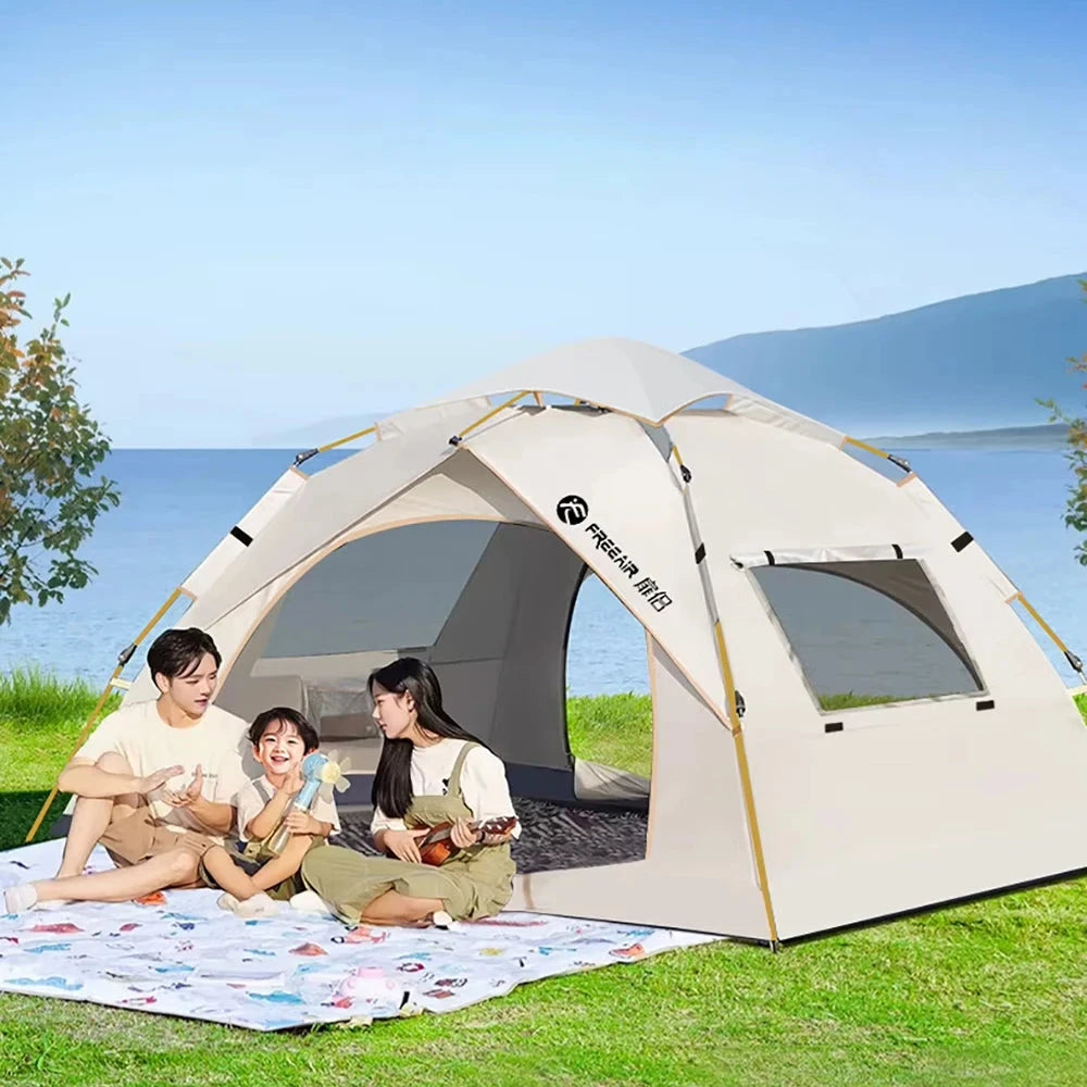 3-4 Double Automatic Pop-Up Tent with Fiberglass Poles GlowCart