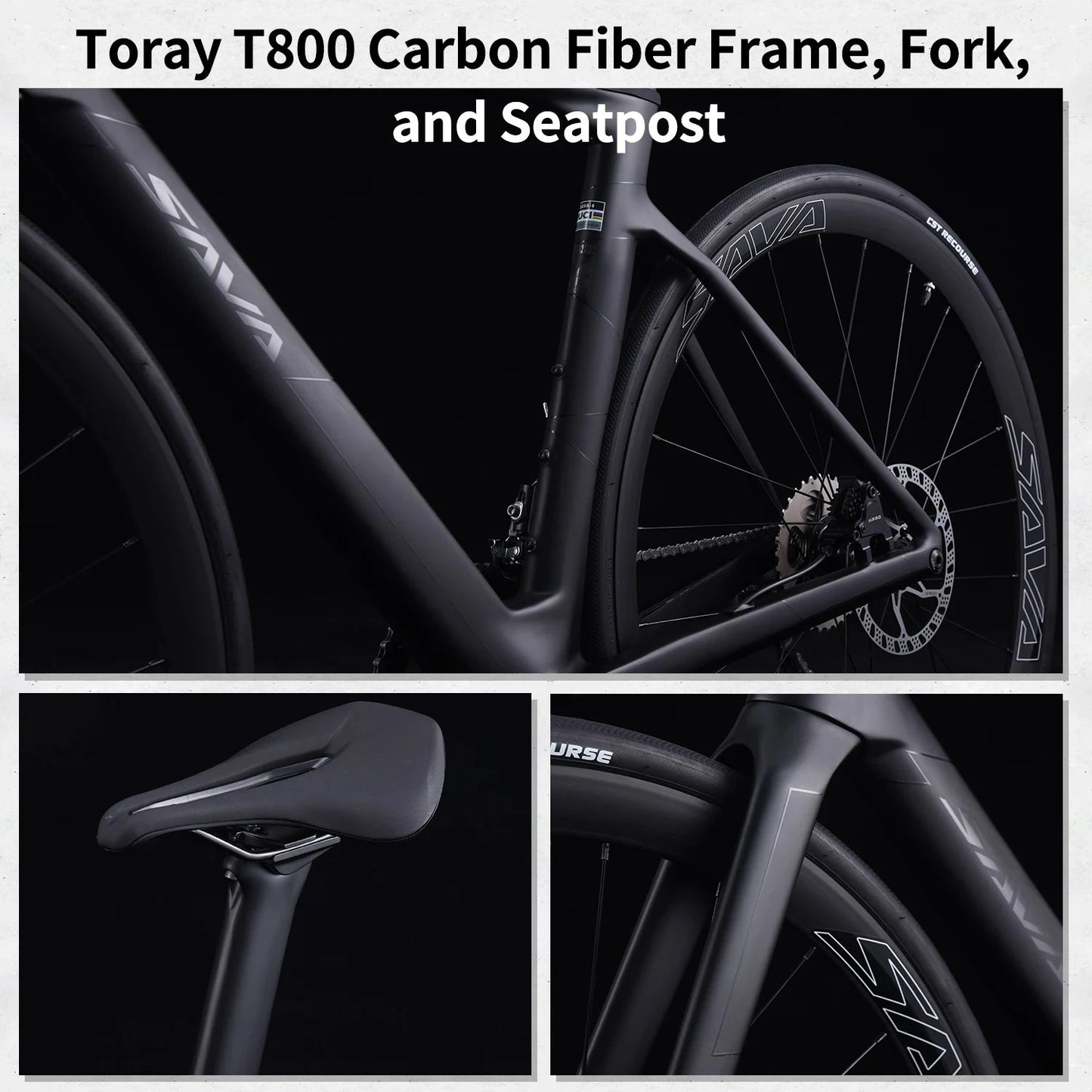 SAVA A4 Carbon Fiber Road Bike, 700C Adult Racing Bike, Equipped With SHIMANO TIAGRA R4700, 20-Speed Groupset GlowCart