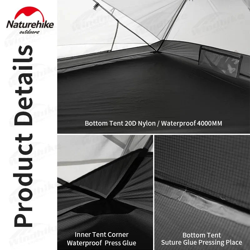 Naturehike Mongar 2 Tent Ultralight Waterproof 20D Nylon GlowCart