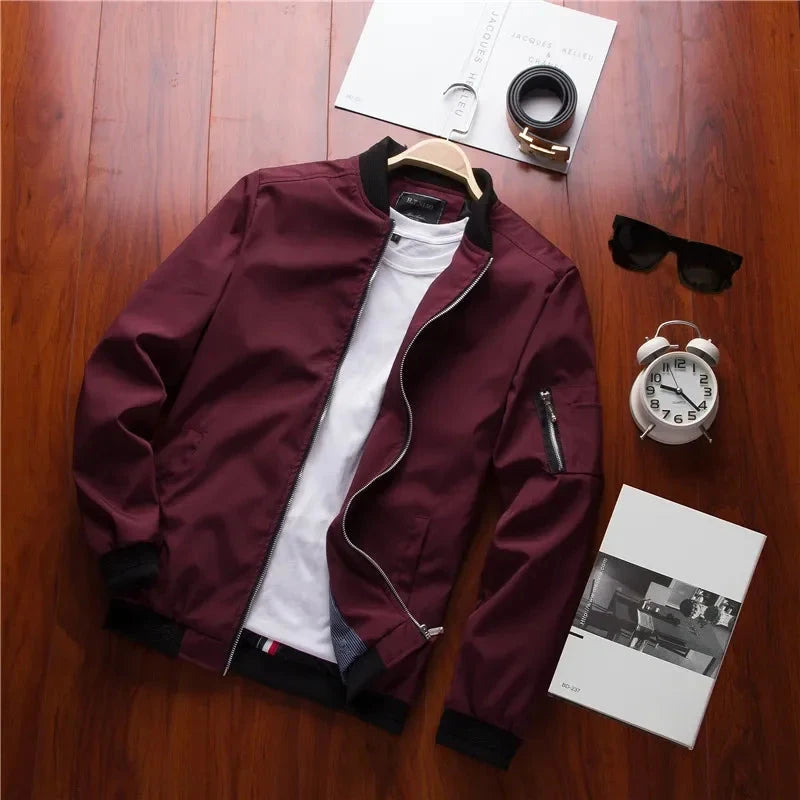 Autumn Spring New Men's Bomber Zipper Jacket Male Casual GlowCart