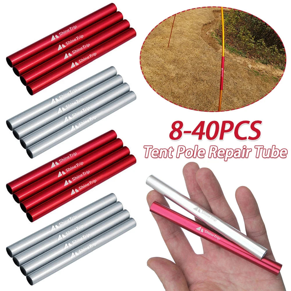 8-40PCS Tent Tube Aluminum Alloy Tent Emergency Tube GlowCart