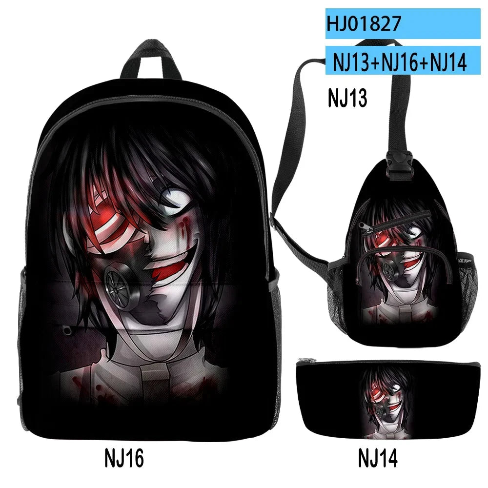 Cartoon Popular Jeff the Killer Creepypasta 3D Print GlowCart
