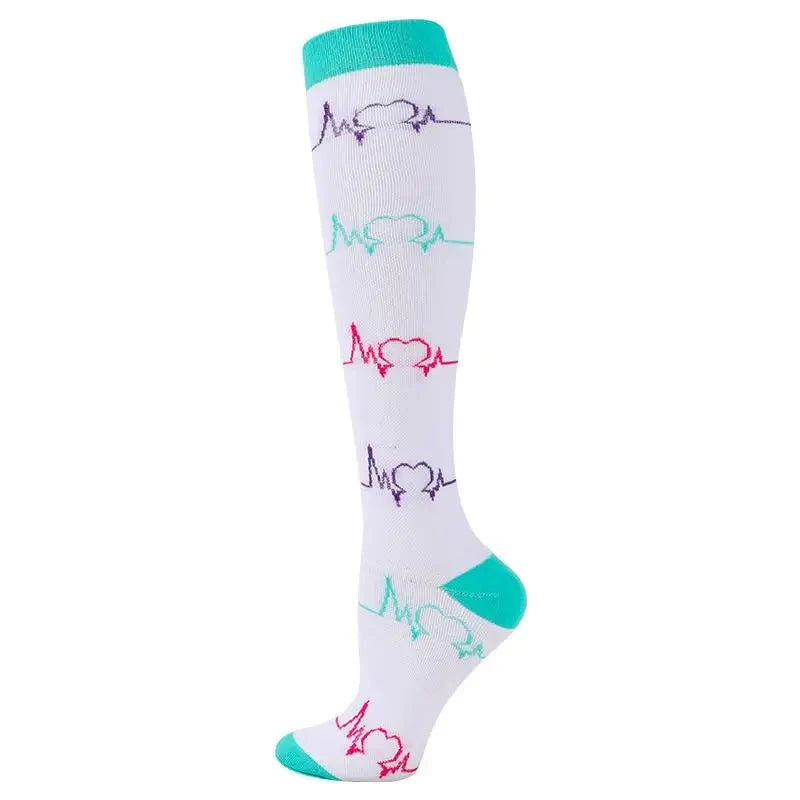 Men Women Compression Socks Varicose Veins Socks 20-30 Mmhg Outdoor Sports Cycling Travel Flight Nurse Running Leg Support Socks GlowCart